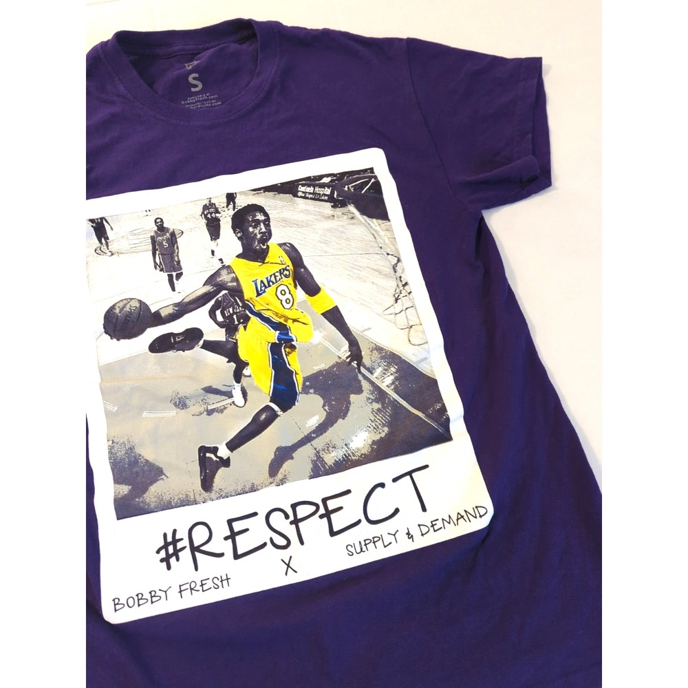 Kobe Bryant Supply & Demand Respect Purple T-shirt Small